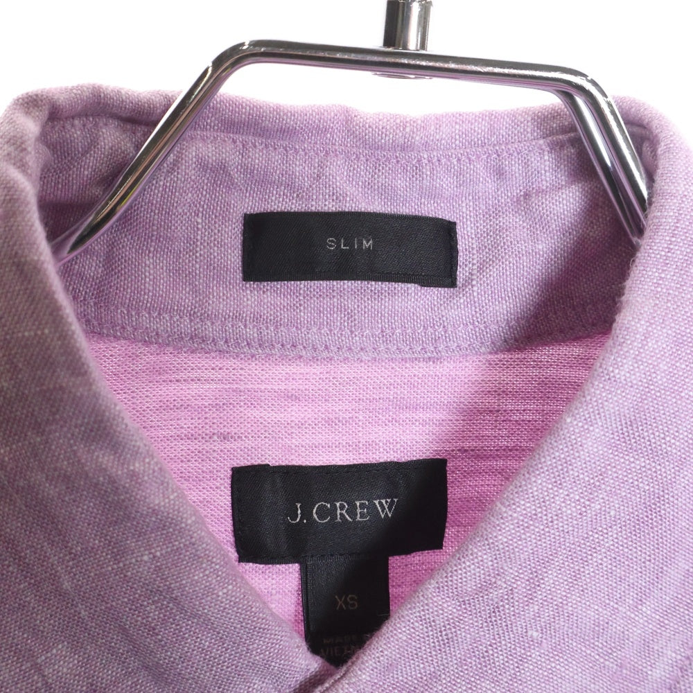 J.CREW(ジェイクルー) SLIM リネン長袖シャツ ピンク A2299