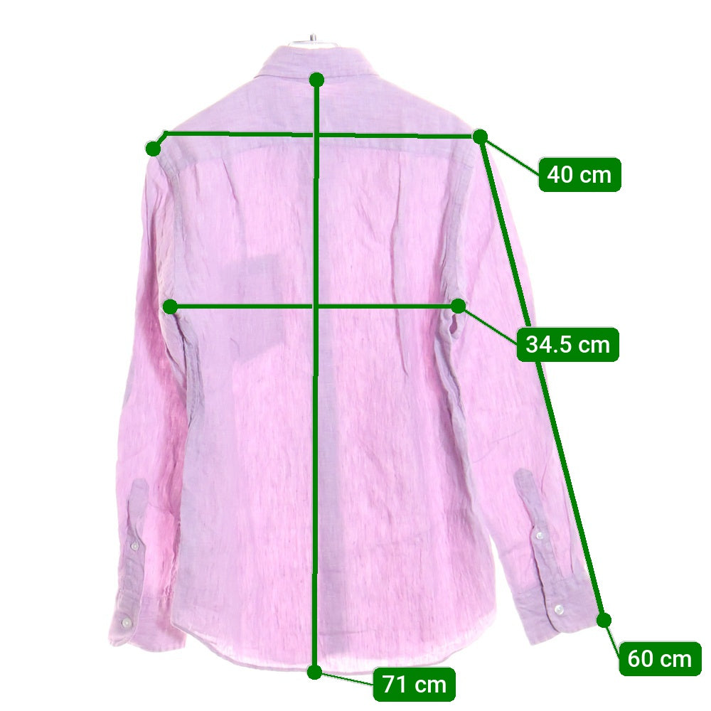 J.CREW(ジェイクルー) SLIM リネン長袖シャツ ピンク A2299