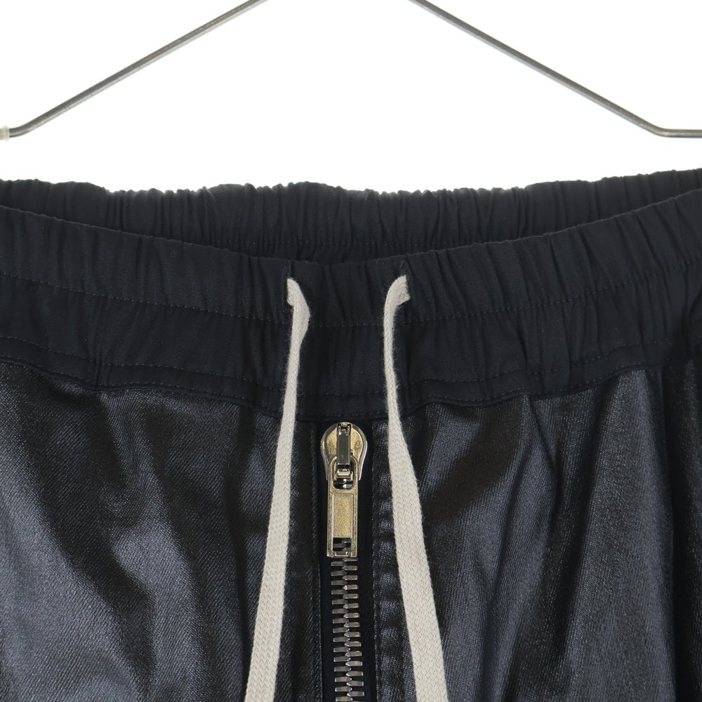 Rick Owens(リックオウエンス) 24SS Zipper Trimming コーティング加工 ジッパートリミングドローストリングパンツ ブラック RU01D3348-SCT