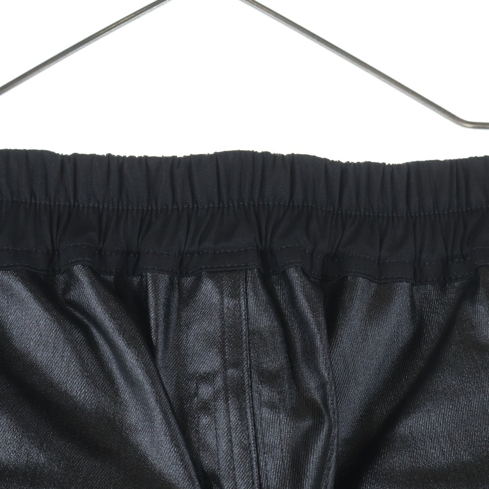 Rick Owens(リックオウエンス) 24SS Zipper Trimming コーティング加工 ジッパートリミングドローストリングパンツ ブラック RU01D3348-SCT