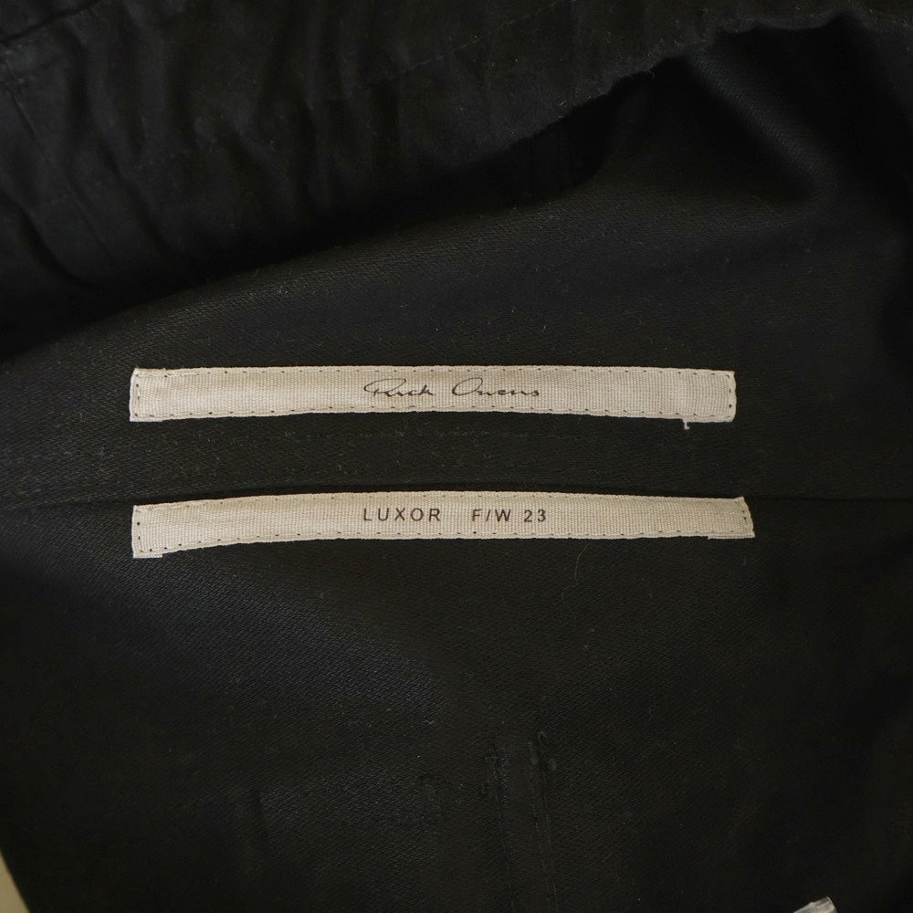 Rick Owens(リックオウエンス) 23AW Bauhaus Cargo Pants バウハウスカーゴ ドローストリングパンツ ブラック RU02C7377-MO