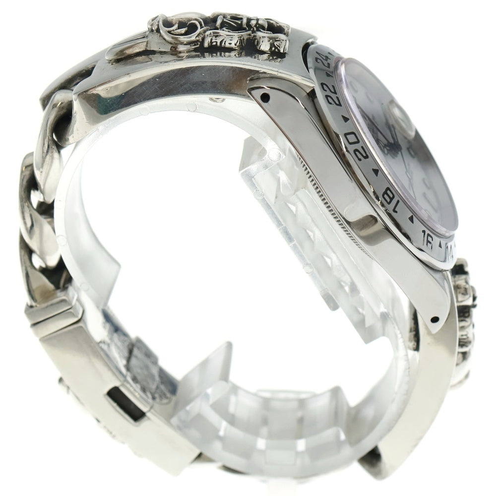 CHROME HEARTS(クロムハーツ) ×ROLEX Explorer2 DAGGER CLASSIC 166570 ロレックス エクスプローラー2 クラシック ダガーハート リンク ウォッチブレス 腕時計 シルバー