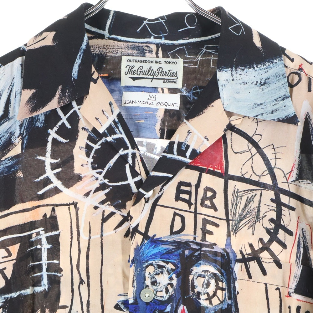 WACKO MARIA(ワコマリア) 22SS ×JEAN-MICHEL BASQUIAT HAWAIIAN SHIRT ジャン ミシェル バスキア 総柄 開襟 ハワイアンシャツ 半袖シャツ マルチ