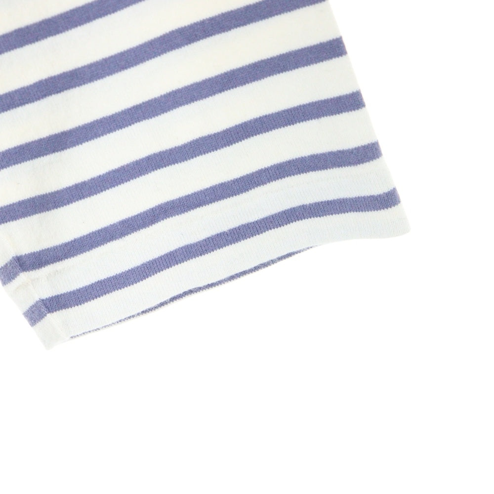 COMOLI(コモリ) 21SS Border Tops コットンボーダー 長袖Tシャツ ホワイト T01-05017