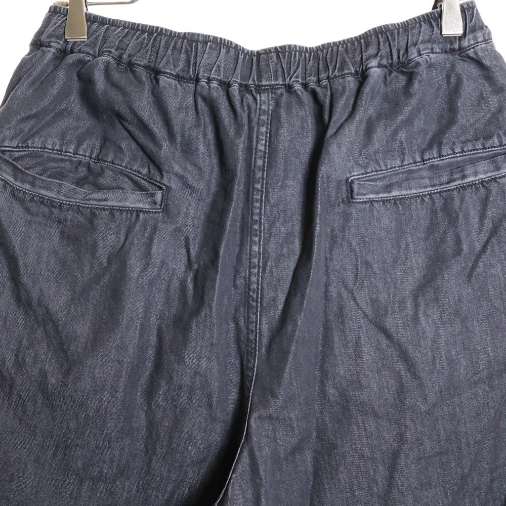 MAISON MIHARAYASUHIRO(メゾンミハラヤスヒロ) 24SS Cotton Tencel Denim Shorts コットンパッチハーフパンツ ショートパンツ ブラック I12SP006