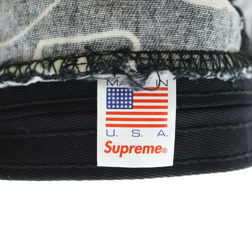 SUPREME(シュプリーム) ×HYSTERIC GLAMOUR Text Bell Hat ヒステリックグラマー バケットハット 帽子 ブラック/ホワイト