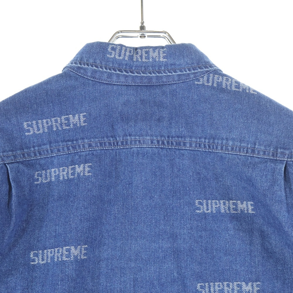 SUPREME(シュプリーム) 19SS Logo Denim Shirts ロゴデニム 長袖シャツ インディゴ