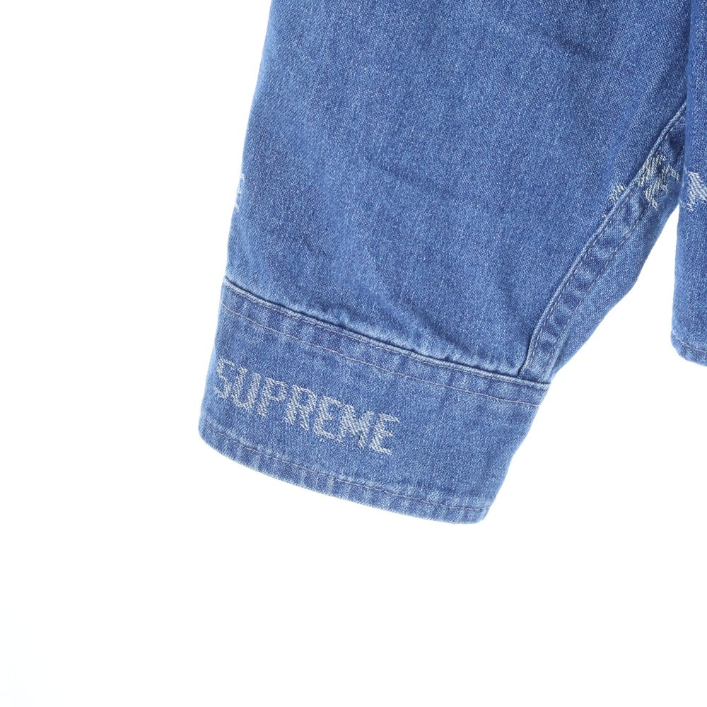 SUPREME(シュプリーム) 19SS Logo Denim Shirts ロゴデニム 長袖シャツ インディゴ