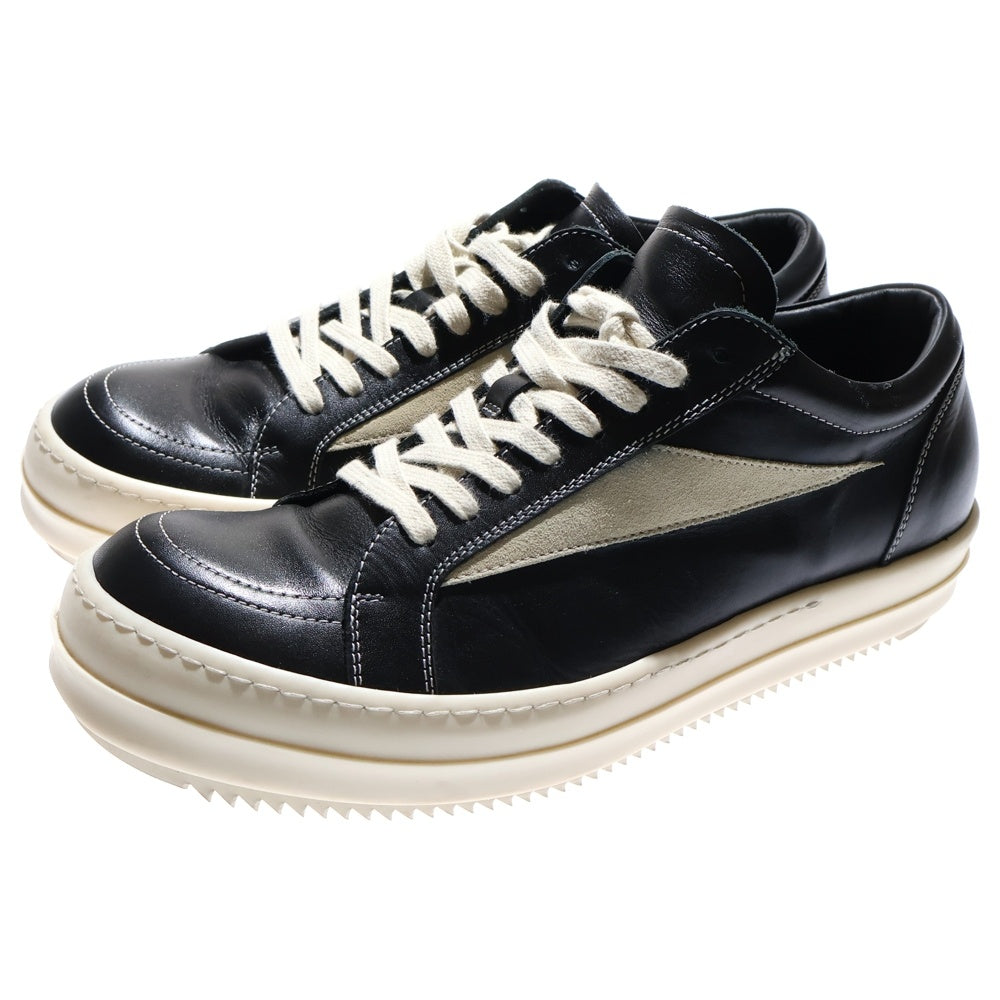 Rick Owens(リックオウエンス) VINTAGE SNEAKS ヴィンテージスニーカー レザーローカットシューズ ブラック RR01D3897-LHLLVS