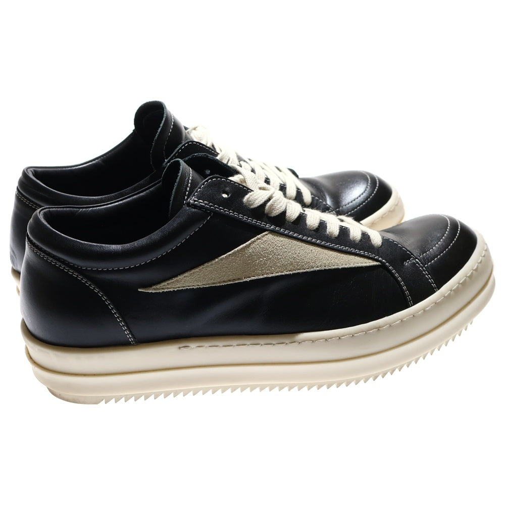 Rick Owens(リックオウエンス) VINTAGE SNEAKS ヴィンテージスニーカー レザーローカットシューズ ブラック RR01D3897-LHLLVS