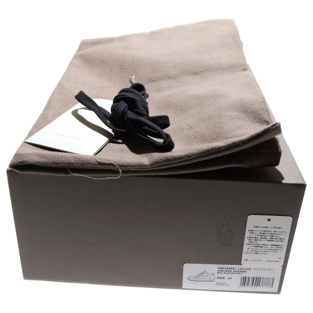 Rick Owens(リックオウエンス) VINTAGE SNEAKS ヴィンテージスニーカー レザーローカットシューズ ブラック RR01D3897-LHLLVS