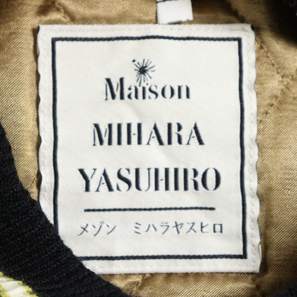 MAISON MIHARAYASUHIRO(メゾンミハラヤスヒロ) SOUVENIR JACKET ダメージ加工 スーベニアジャケット スカジャン ブラック J14BL141