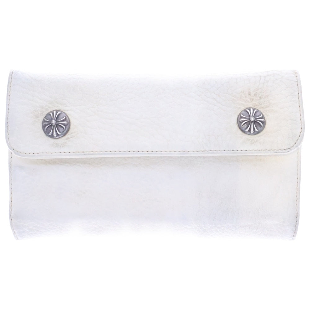 CHROME HEARTS(クロムハーツ) WAVE ウェーブ レザーウォレット 財布 ホワイト