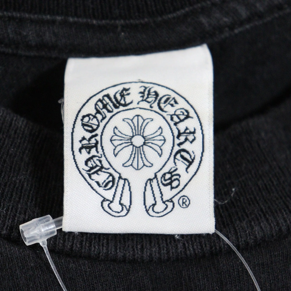 CHROME HEARTS(クロムハーツ) OLD CH T-SHRT オールド サイドスター ラベルクラックプリント 半袖Tシャツ カットソー ブラック