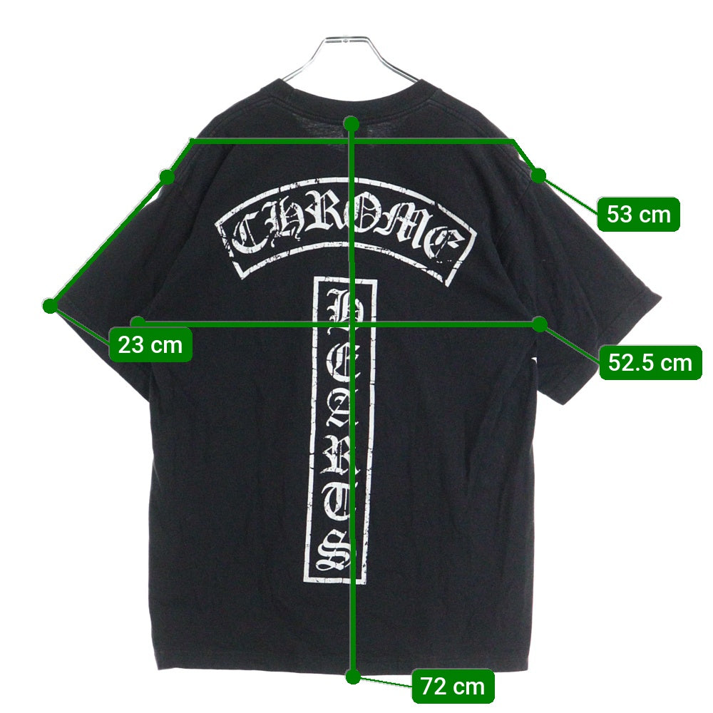 CHROME HEARTS(クロムハーツ) OLD CH T-SHRT オールド サイドスター ラベルクラックプリント 半袖Tシャツ カットソー ブラック