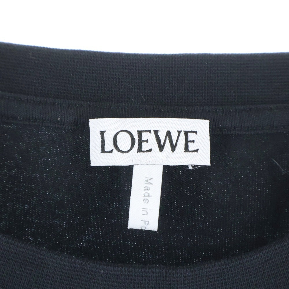 LOEWE(ロエベ) T-Shirt グリッチ アナグラムロゴ刺繍 半袖Tシャツ ブラック H526Y22J61