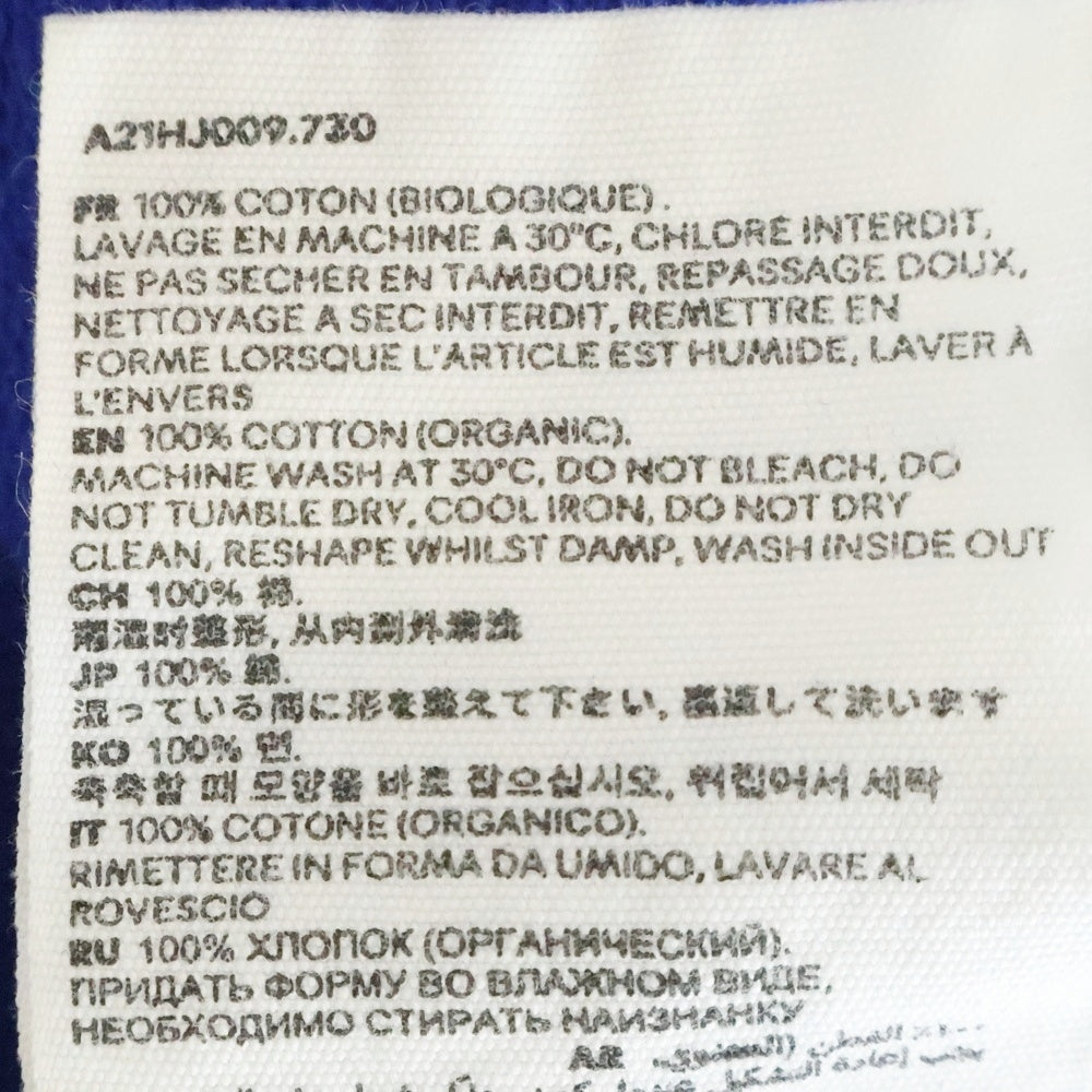 AMI Alexandre Mattiussi(アミアレクサンドルマテュッシ) Ami De Coeur Zipped Sweatshirt ハートロゴ刺繍 ハーフジップ ハイネックスウェットトレーナー ブルー A21HJ009.730