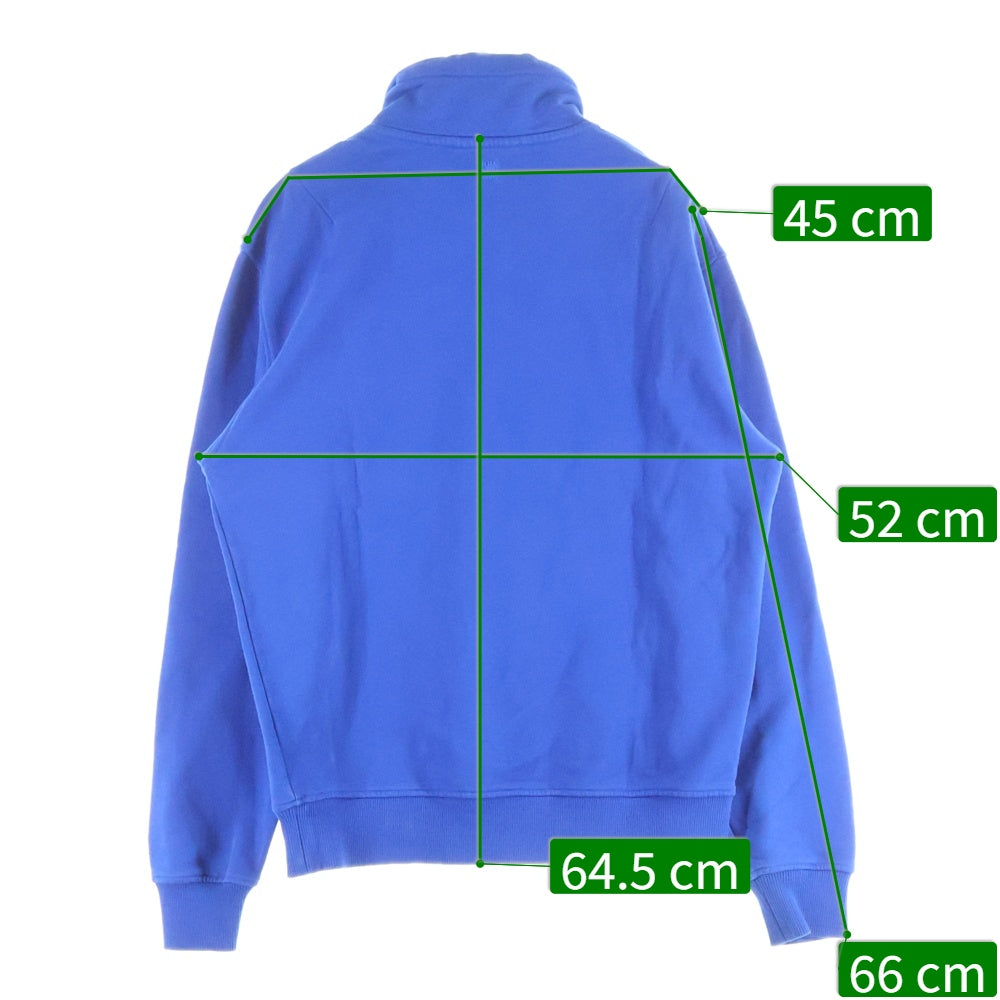 AMI Alexandre Mattiussi(アミアレクサンドルマテュッシ) Ami De Coeur Zipped Sweatshirt ハートロゴ刺繍 ハーフジップ ハイネックスウェットトレーナー ブルー A21HJ009.730