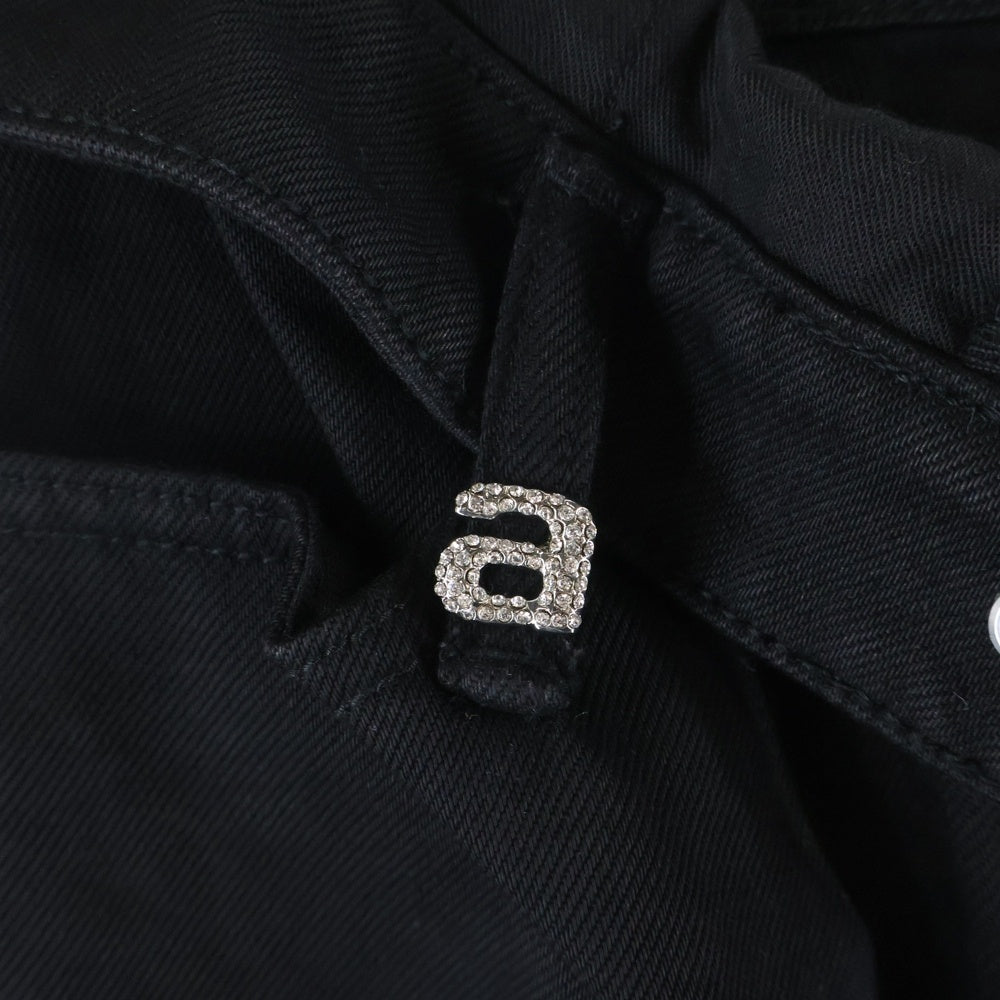 ALEXANDER WANG(アレキサンダーワン) Denim Pants ロゴチャーム ストレートデニムパンツ ブラック