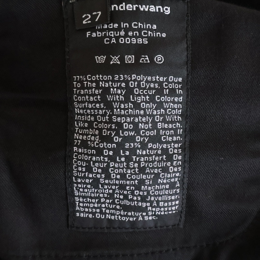 ALEXANDER WANG(アレキサンダーワン) Denim Pants ロゴチャーム ストレートデニムパンツ ブラック