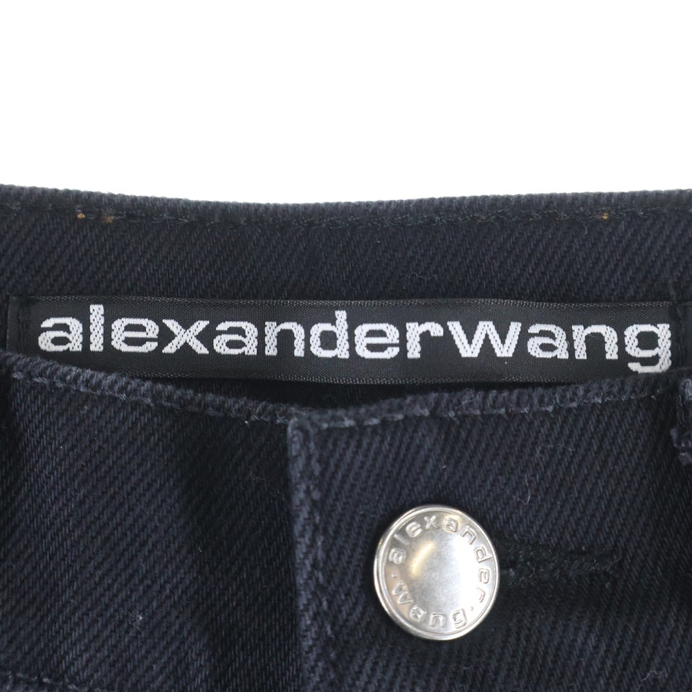 ALEXANDER WANG(アレキサンダーワン) Denim Pants 総柄 ストレートデニムパンツ ブラック