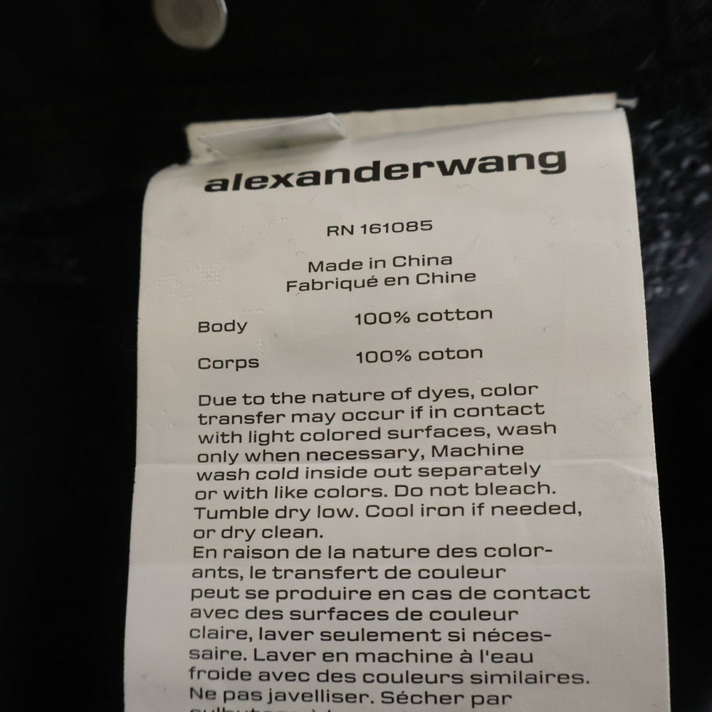 ALEXANDER WANG(アレキサンダーワン) Denim Pants 総柄 ストレートデニムパンツ ブラック