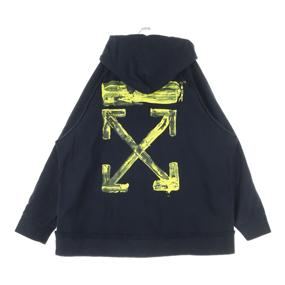 OFF-WHITE(オフホワイト) 19AW Acrylic Arrows Inconmp Hoodie バックアローロゴ プルオーバースウェットパーカー フーディー ブラック OMBB057F19E30010