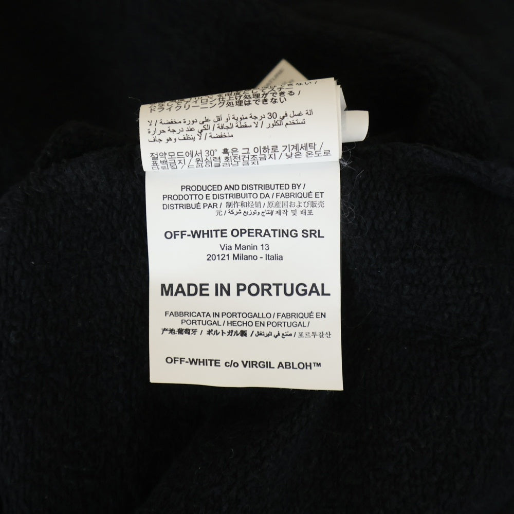 OFF-WHITE(オフホワイト) 19AW Acrylic Arrows Inconmp Hoodie バックアローロゴ プルオーバースウェットパーカー フーディー ブラック OMBB057F19E30010