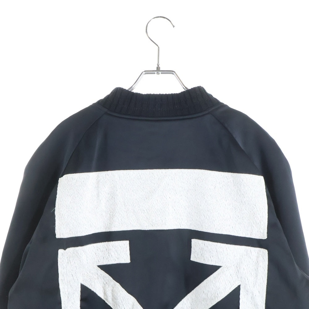 OFF-WHITE(オフホワイト) 17SS Souvenir Bomber Jacket ロゴ刺繍 スーベニアボンバージャケット ブラック