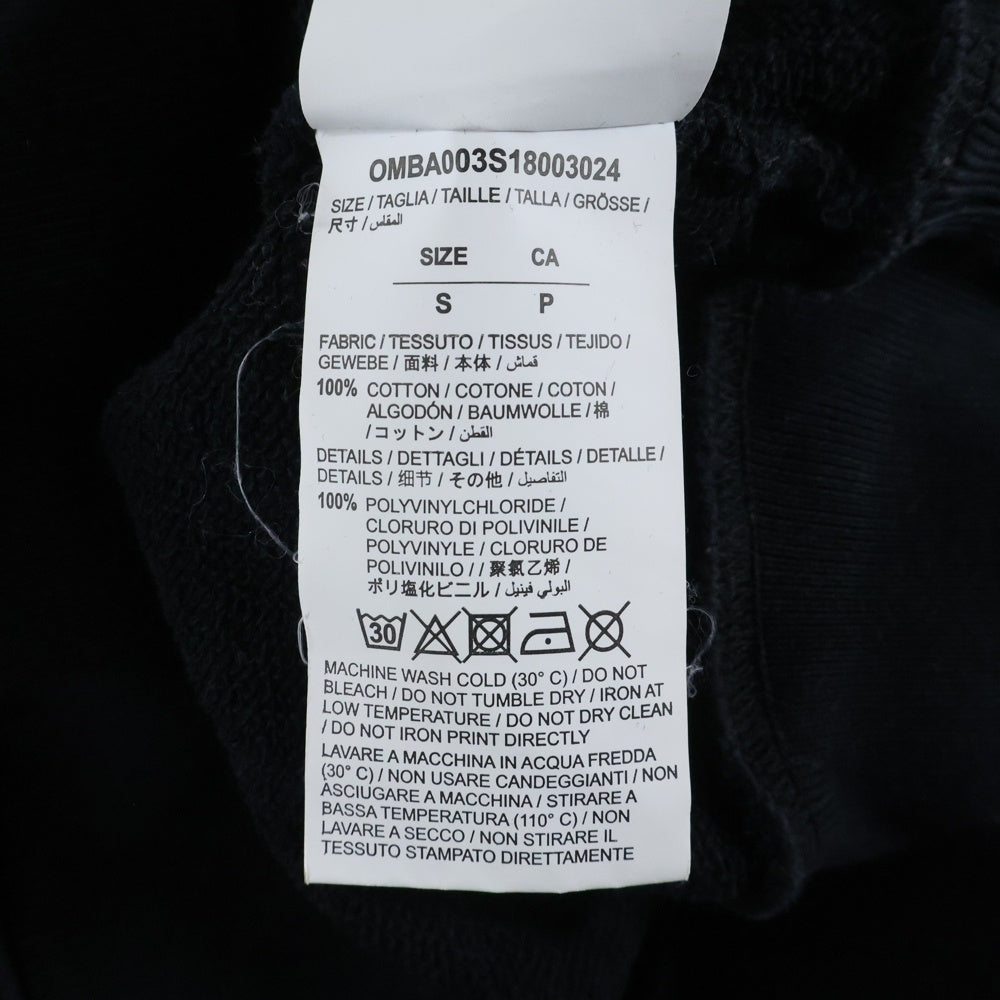 OFF-WHITE(オフホワイト) 18SS Fire Tape Sweatshirt クルーネックスウェットトレーナー ブラック