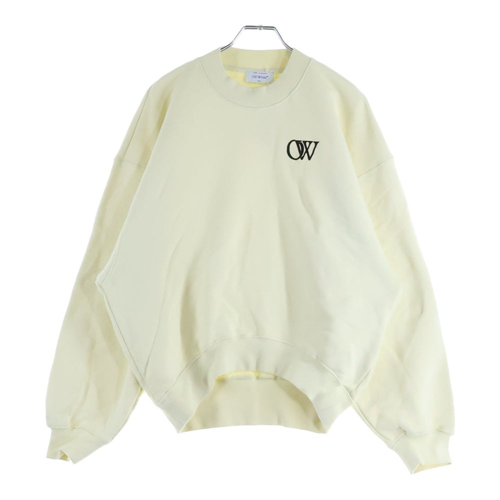 OFF-WHITE(オフホワイト) 23AW Felpa Flock OW Over Crew ロゴ刺繍