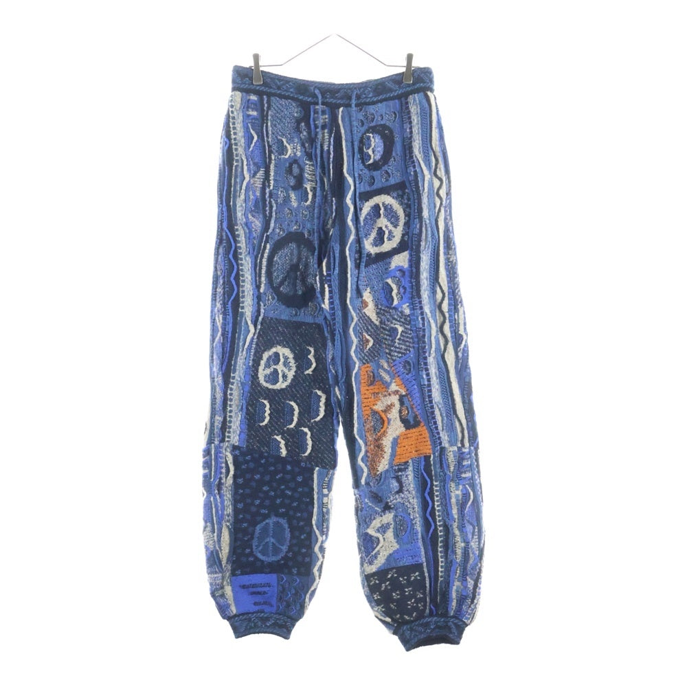 KAPITAL(キャピタル) 7F Boro Gauvy ニットパンツ ブルー EK-798