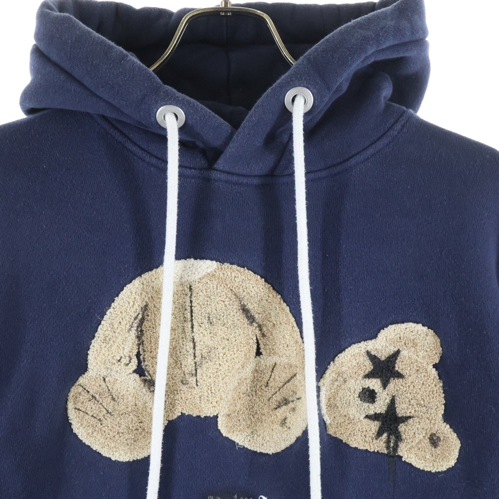 Palm Angels(パームエンジェルス) 21AW Spray Logo Kill The Bear Popver Hoody スプレーロゴ キルザベアー プルオーバースウェットパーカー ネイビー PMBB058F21FLE012
