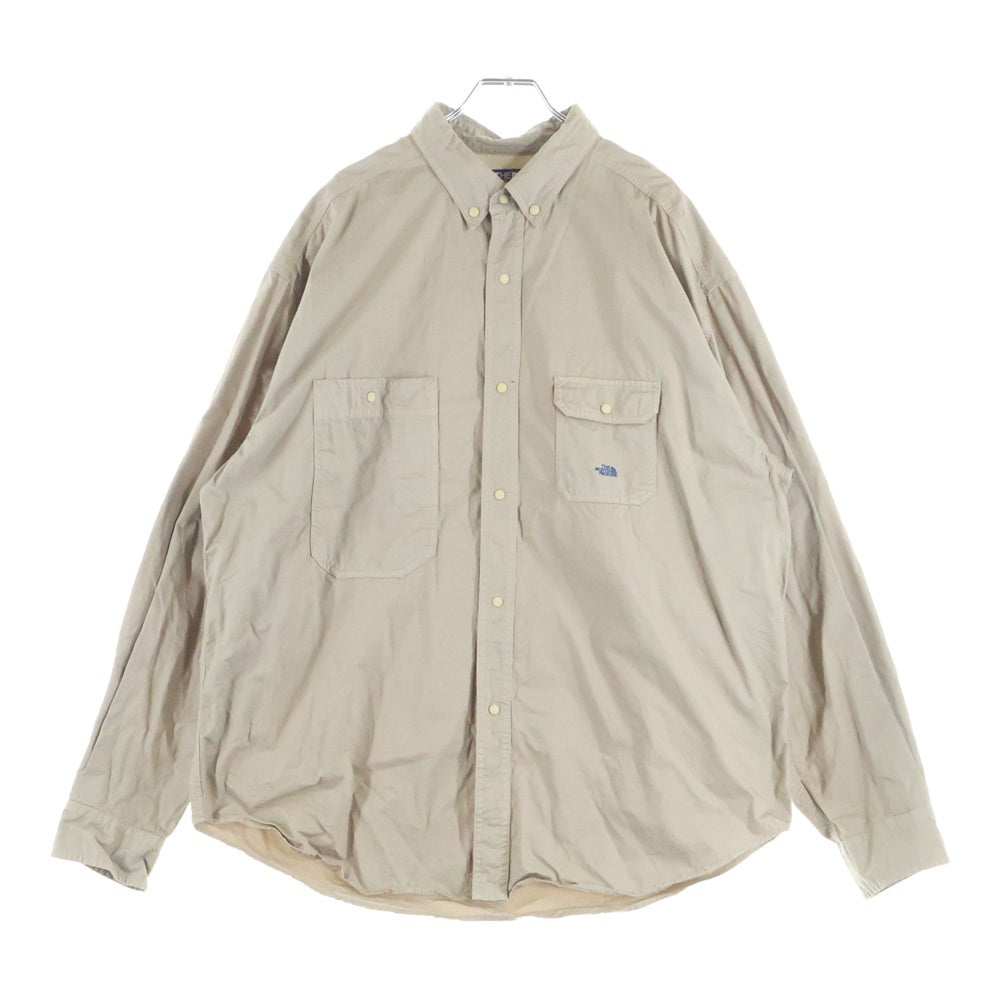THE NORTH FACE PURPLE LABEL(ノースフェイスパープルレーベル) Button Down Work Shirt ボタン ダウン ワークジャケット ベージュ NT3202N