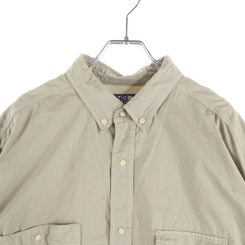 THE NORTH FACE PURPLE LABEL(ノースフェイスパープルレーベル) Button Down Work Shirt ボタン ダウン ワークジャケット ベージュ NT3202N