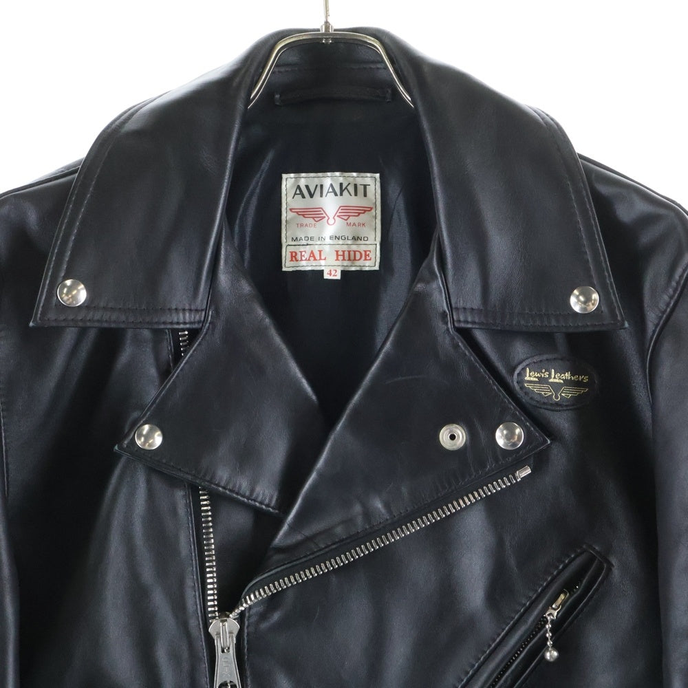 Lewis Leathers(ルイスレザー) CYCLONE TIGHT FIT サイクロン タイトフィット ホースハイド ダブルライダース レザージャケット ブラック