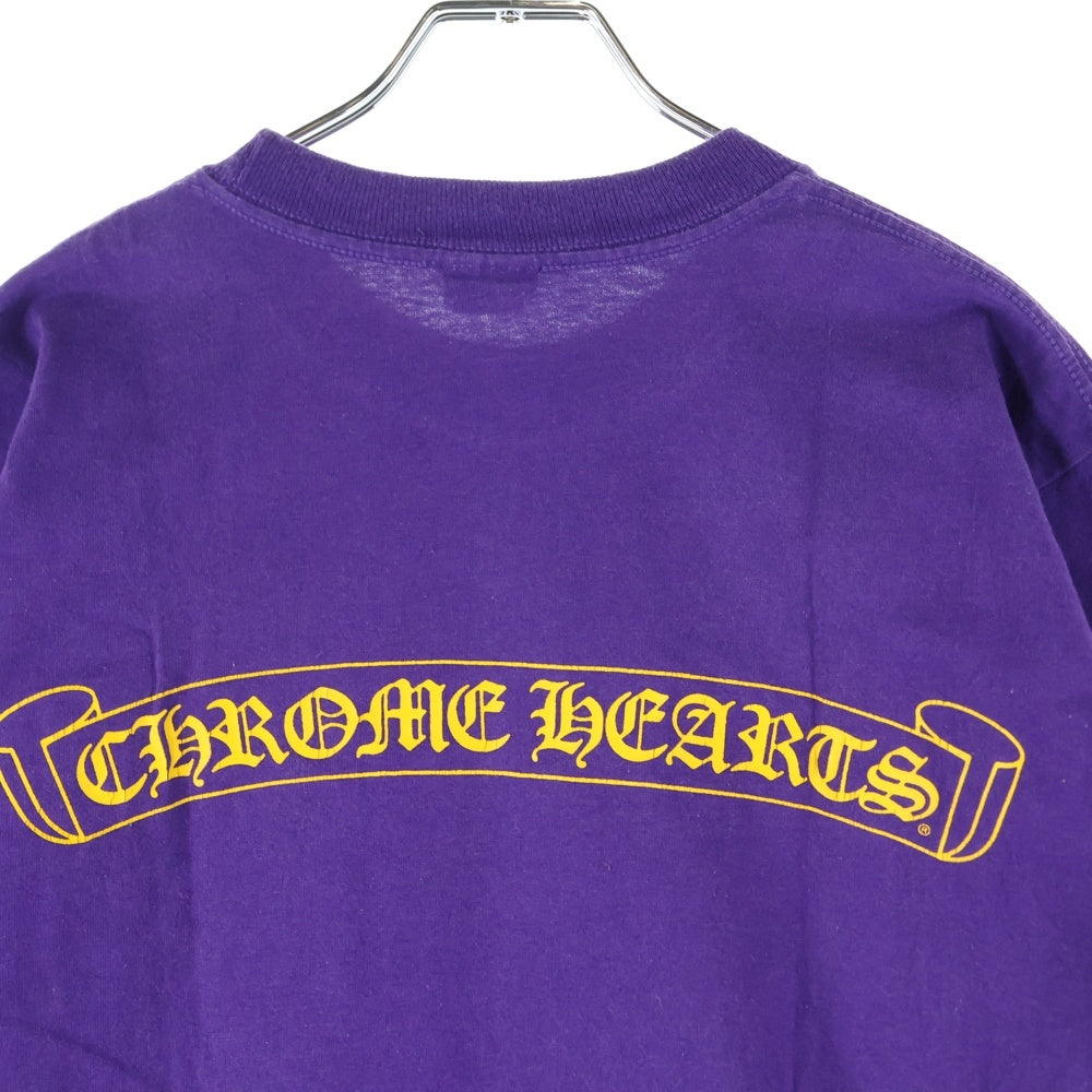 CHROME HEARTS(クロムハーツ) OLD SCROLL LABEL オールド バックスクロールラベル クルーネック 半袖Tシャツ カットソー パープル