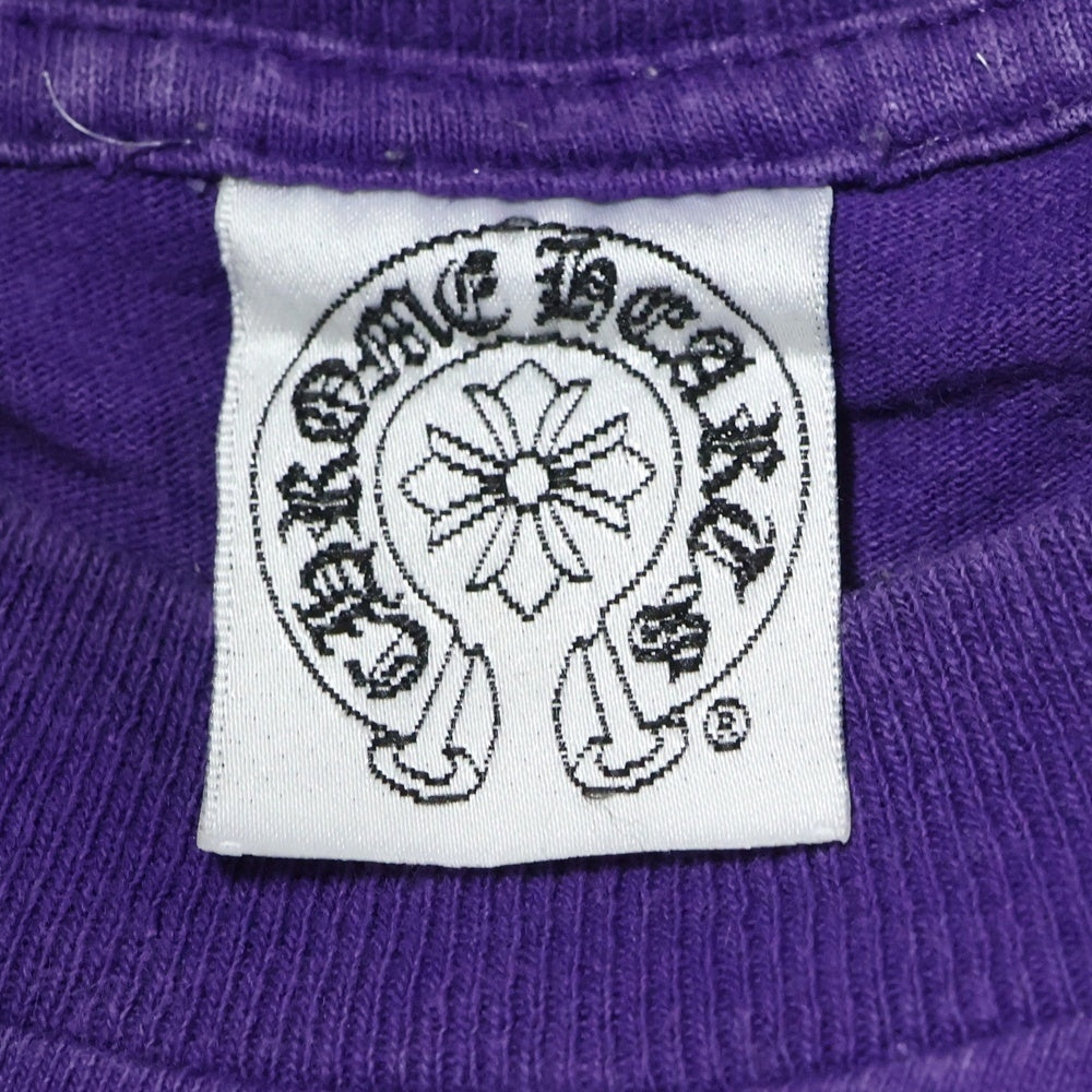 CHROME HEARTS(クロムハーツ) OLD SCROLL LABEL オールド バックスクロールラベル クルーネック 半袖Tシャツ カットソー パープル