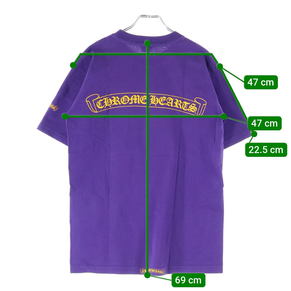 CHROME HEARTS(クロムハーツ) OLD SCROLL LABEL オールド バックスクロールラベル クルーネック 半袖Tシャツ カットソー パープル