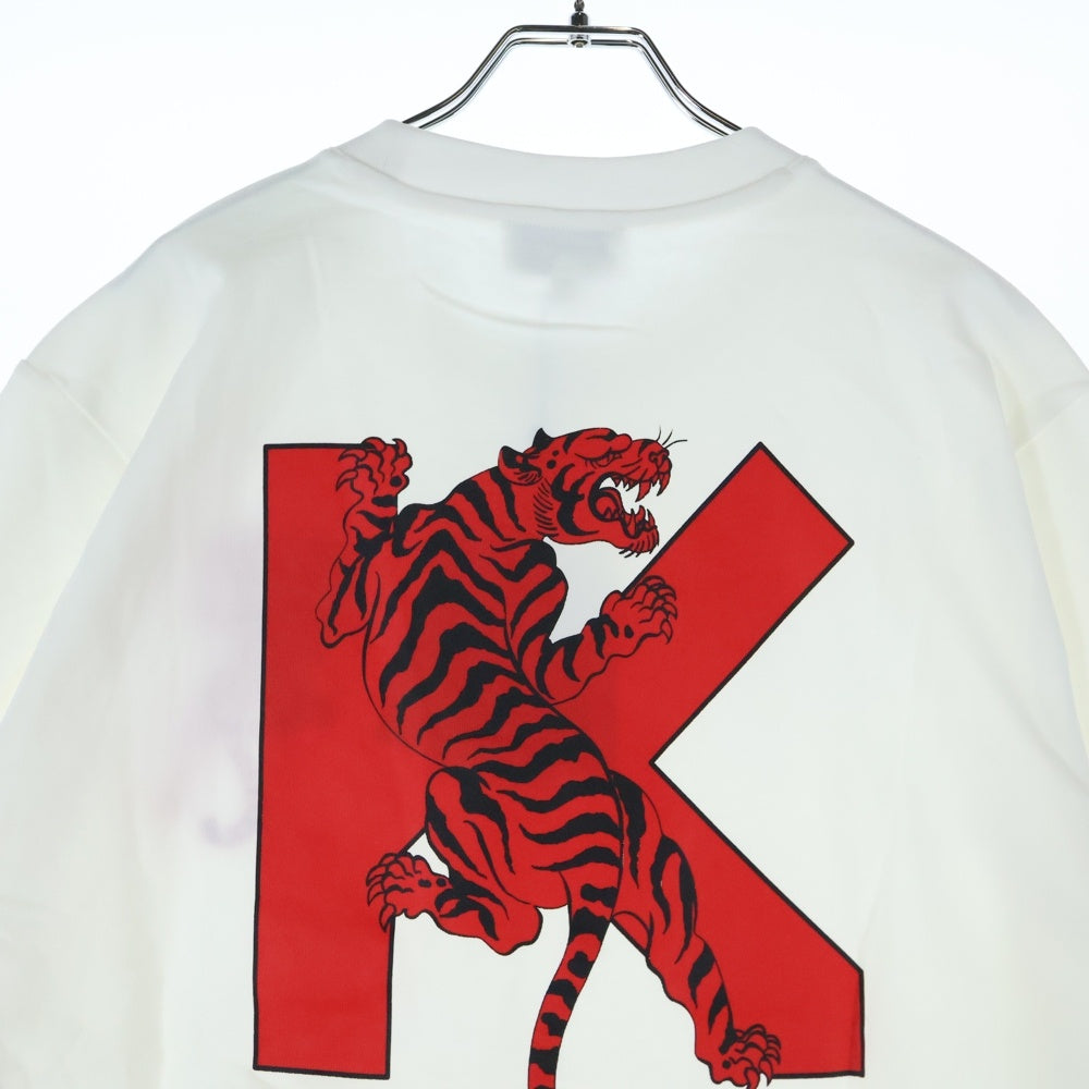 KENZO(ケンゾー) Climbing Tiger Cotton T-Shirt タイガー刺繍 半袖Tシャツ ホワイト FC55TS082CSB