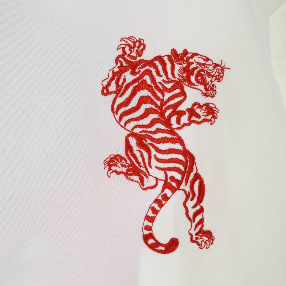 KENZO(ケンゾー) Climbing Tiger Cotton T-Shirt タイガー刺繍 半袖Tシャツ ホワイト FC55TS082CSB