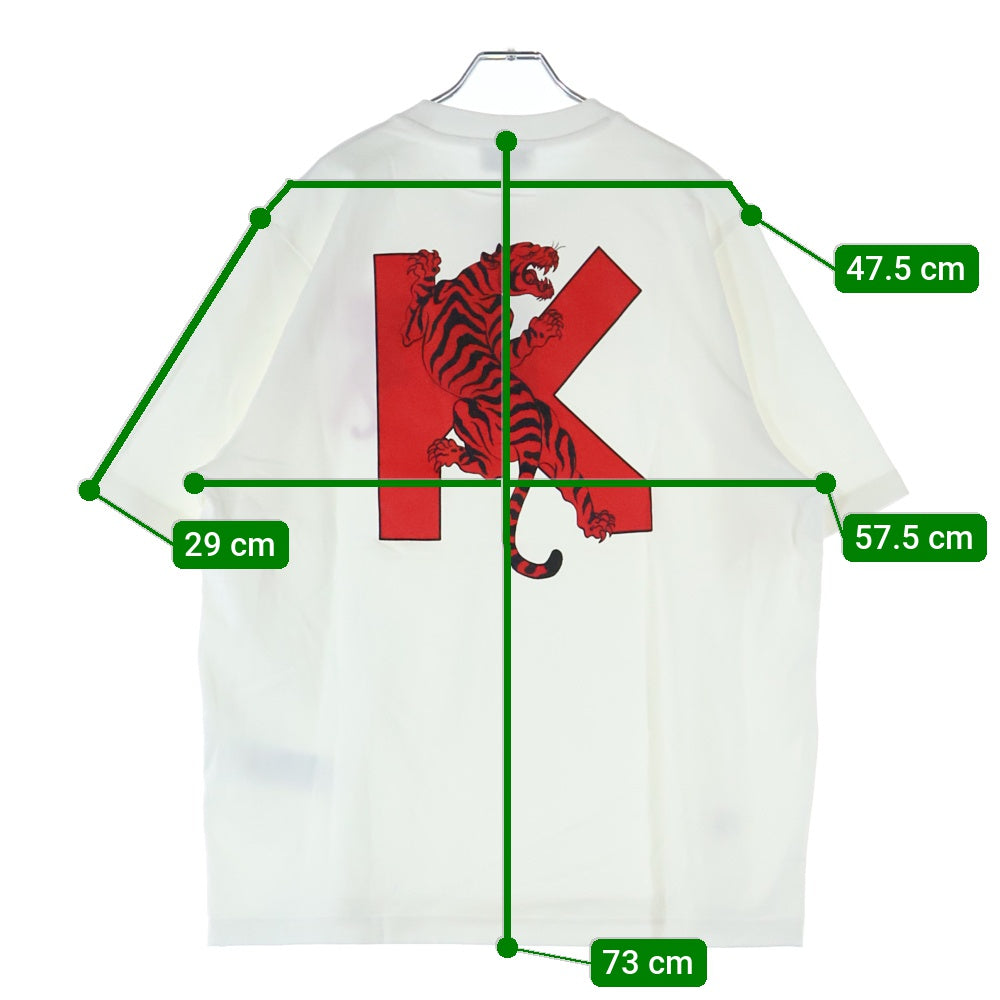 KENZO(ケンゾー) Climbing Tiger Cotton T-Shirt タイガー刺繍 半袖Tシャツ ホワイト FC55TS082CSB