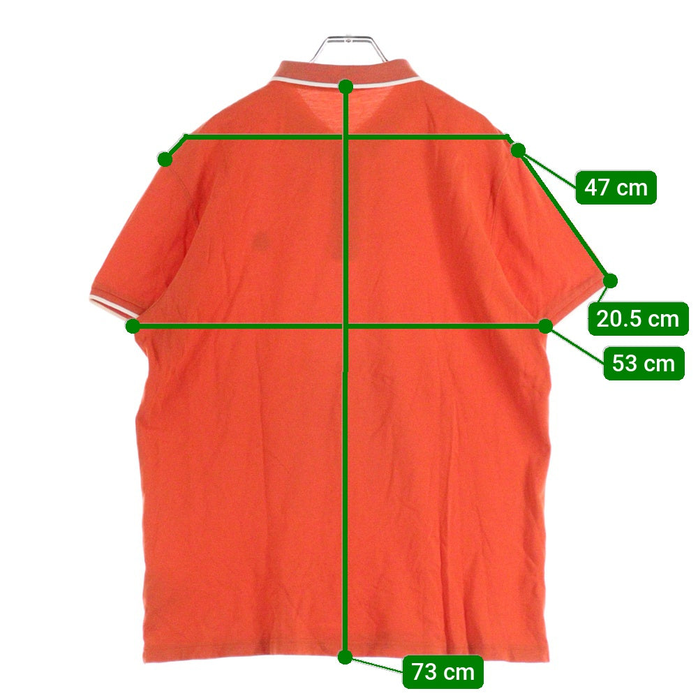 MONCLER(モンクレール) MAGLIA POLO MANICA CORTA ロゴワッペン 半袖ポロシャツ オレンジ 410918307700