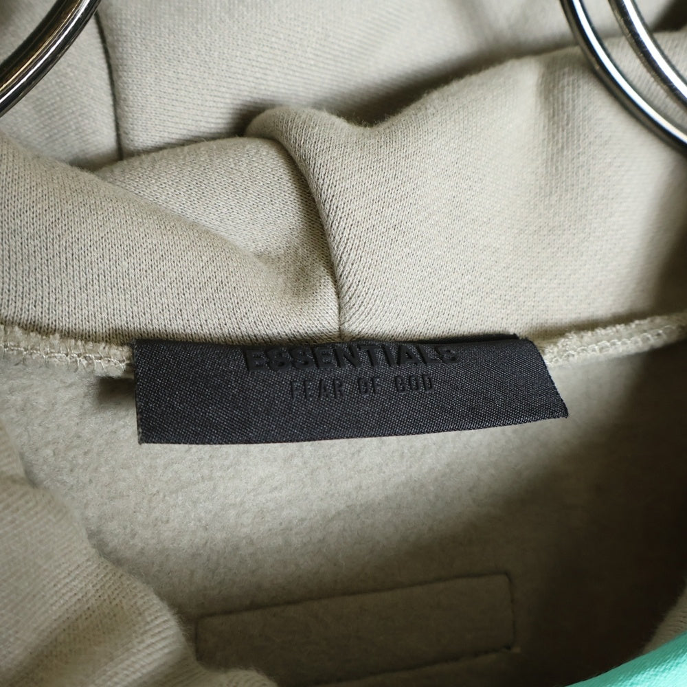 FEAR OF GOD ESSENTIALS(フィアオブゴッド エッセンシャルズ) HOODIE ラバーロゴ プルオーバースウェットパーカー フーディー ベージュ