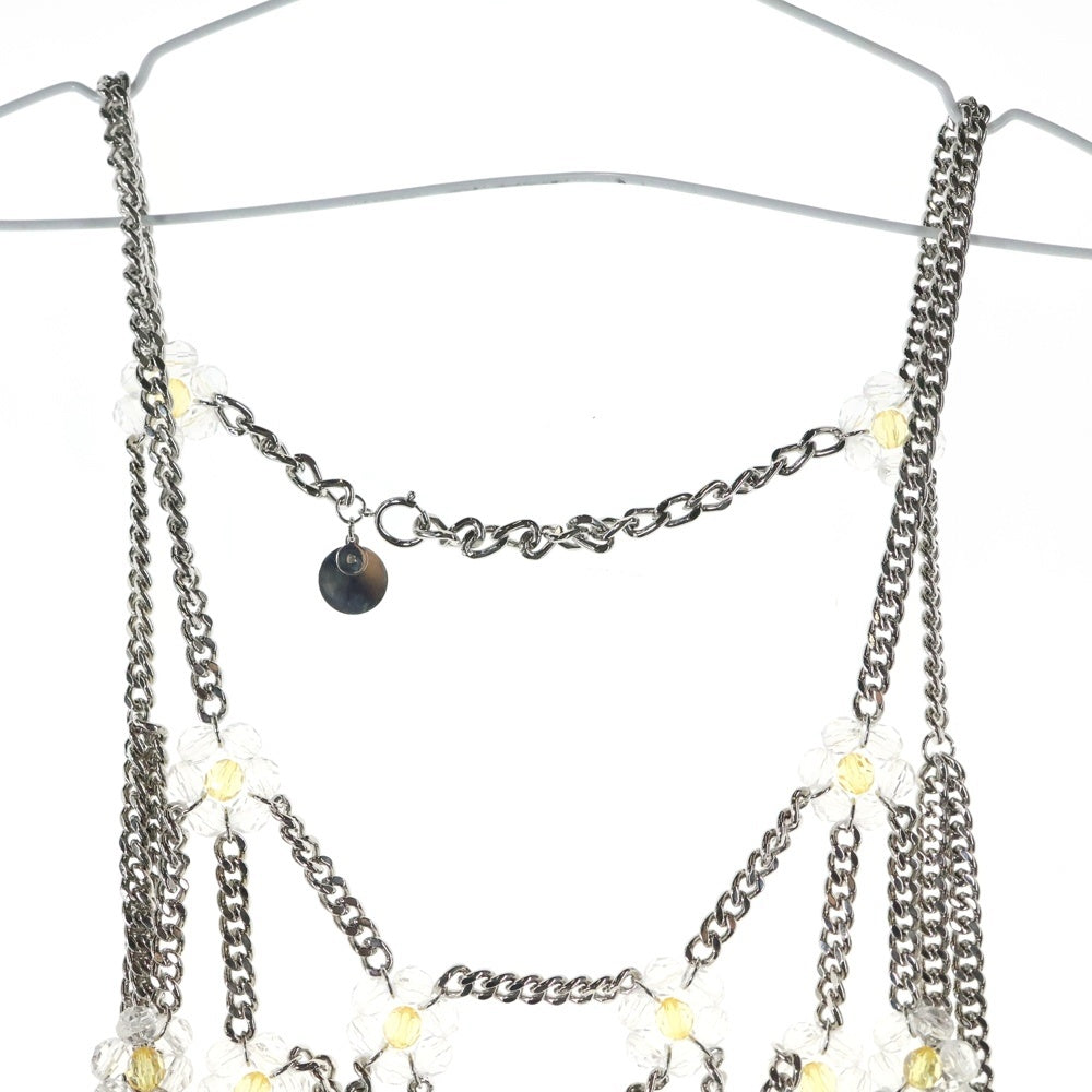 NOIR KEI NINOMIYA(ノワール ケイニノミヤ) フローラル チェーントップ ハーネスベスト レディース シルバー