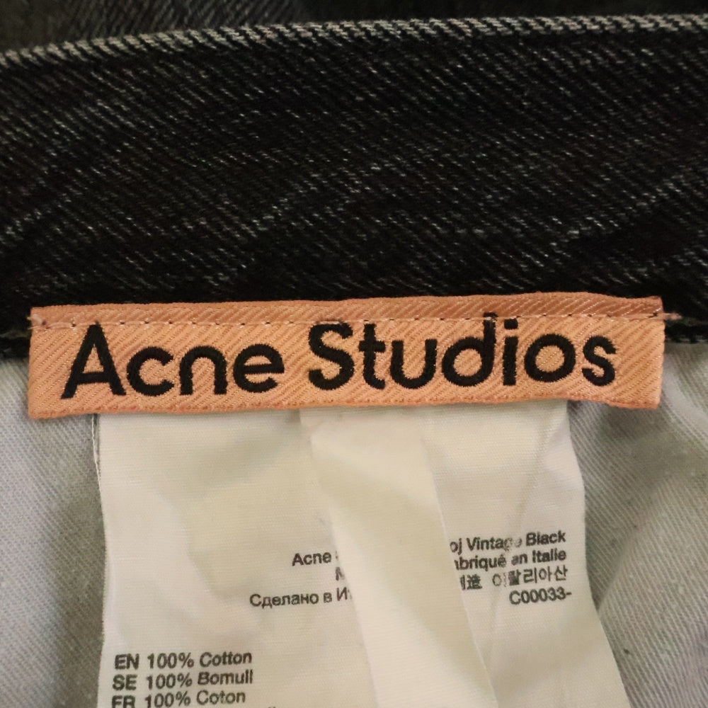 Acne Studios(アクネ ストゥディオズ) COTTON DENIM PANTS コットン ストレート デニムパンツ ブラック C00033