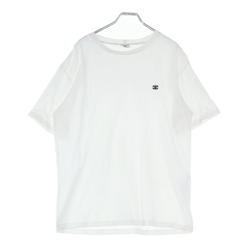 CELINE(セリーヌ) Triomphe Loose T-Shirt トリオンフ ロゴ刺繍 半袖Tシャツ ホワイト 2X04I671Q.01OB