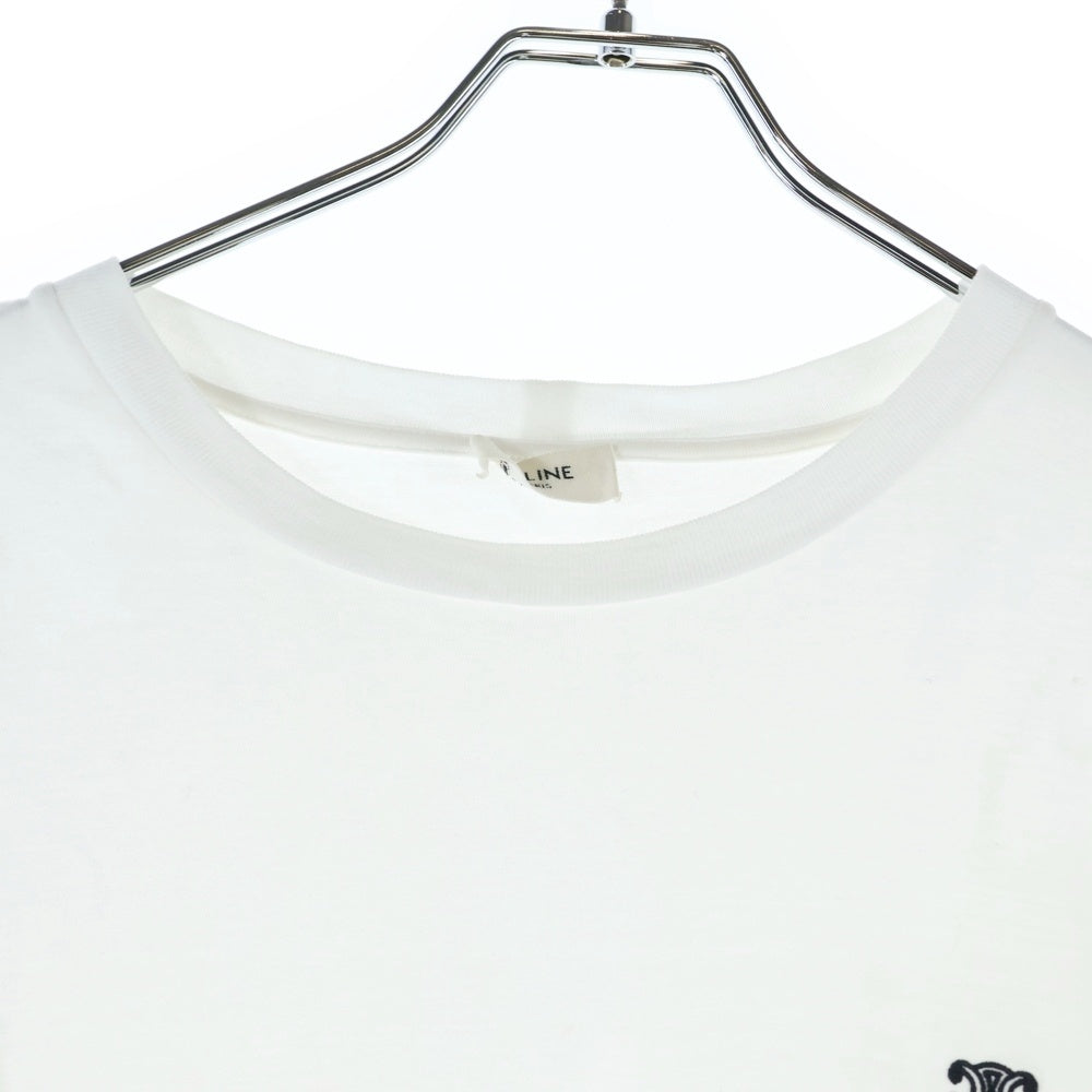 CELINE(セリーヌ) Triomphe Loose T-Shirt トリオンフ ロゴ刺繍 半袖Tシャツ ホワイト 2X04I671Q.01OB