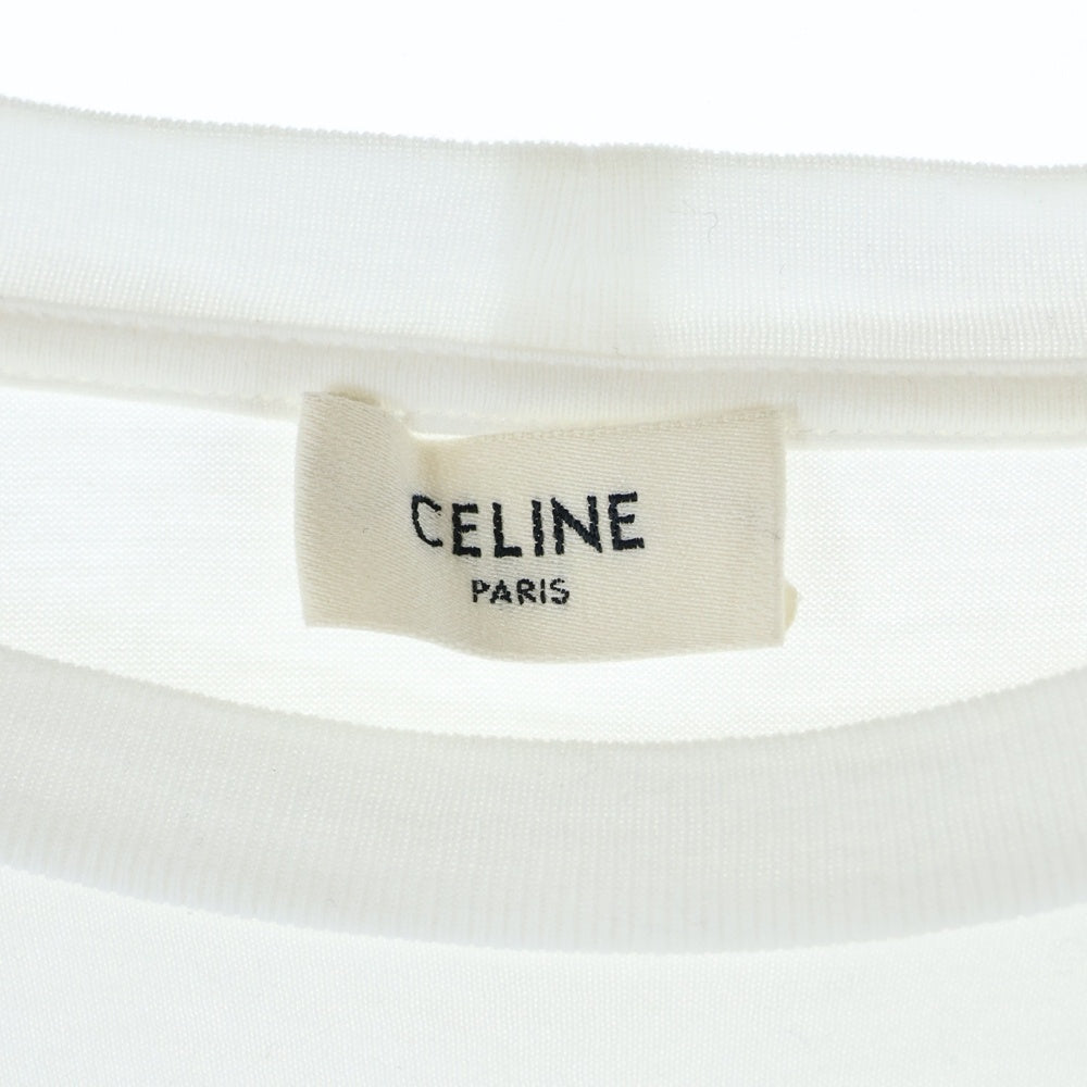 CELINE(セリーヌ) Triomphe Loose T-Shirt トリオンフ ロゴ刺繍 半袖Tシャツ ホワイト 2X04I671Q.01OB