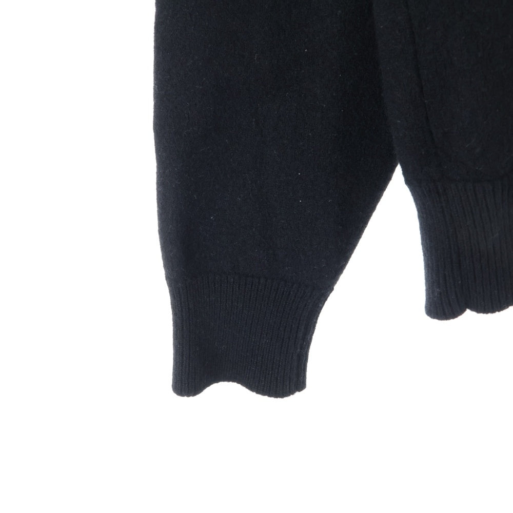 DOLCE & GABBANA(ドルチェアンドガッバーナ) Logo Sweater ロゴプレート クルーネックウールニットセーター ブラック GXO39T JEMQ4